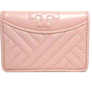 NWT~TORY BURCH~Alexa Leather Foldable Mini Wallet